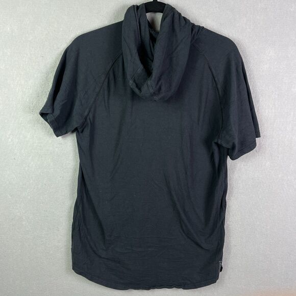 Under Armour Project Rock Hoodie T Shirt Mens Small Black Loose Pullover - Picture 6 of 12